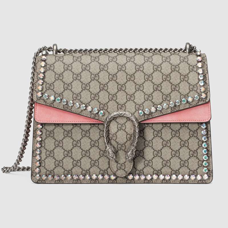 Gucci Dionysus GG Supreme shoulder bag with crystals 403348 9F2FN 8357