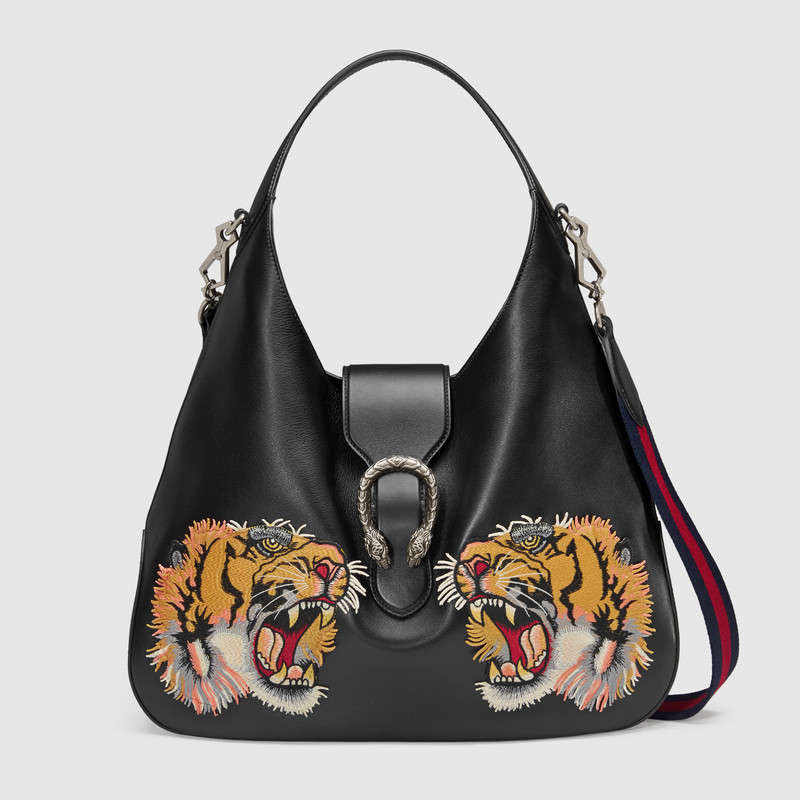 Gucci Dionysus embroidered large leather hobo 447098 DSV5N 8756