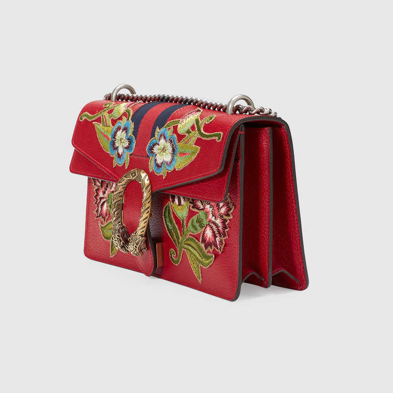 Gucci Dionysus embroidered leather shoulder bag 400249 CWIIX 8607