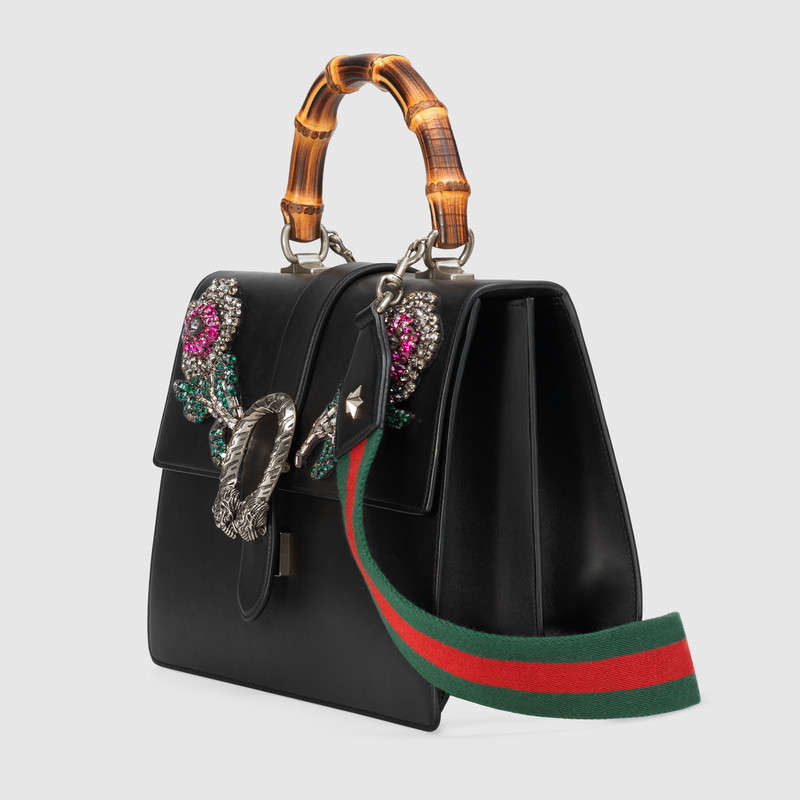 Gucci Dionysus embroidered leather top handle bag 421999 DUX8N 8389