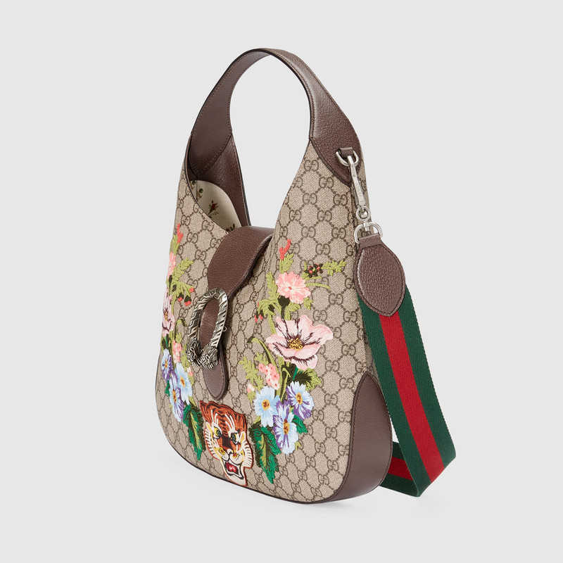 Gucci Dionysus embroidered medium GG Supreme hobo 446687 9C2JN 8967