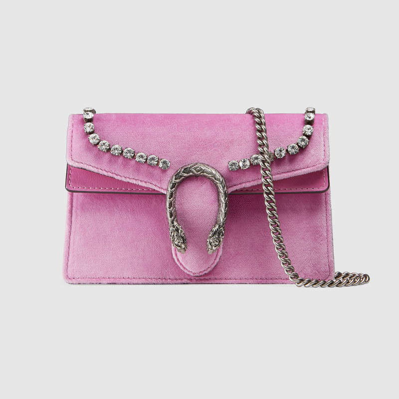 Gucci Dionysus suede super mini bag with crystals 476432 K4DNC 5870