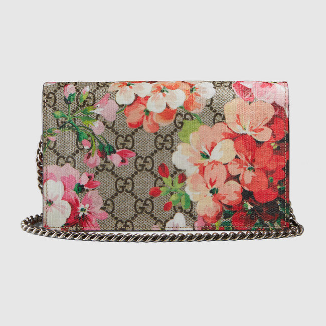 Gucci GG Blooms Supreme chain wallet 402724 KU2IN 8693