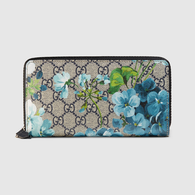 Gucci GG Blooms zip around wallet 408665 KU2HN 8499