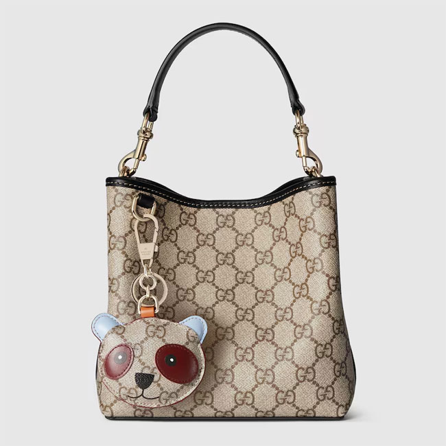 Gucci GG EMBLEM MINI BUCKET BAG 815118 FAD6L 9741