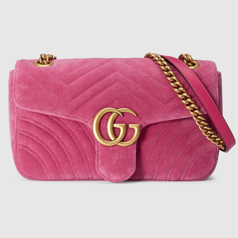 Gucci GG Marmont Chevron velvet shoulder bag 443497 K4D2T 5532