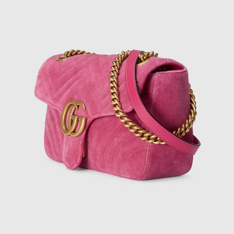 Gucci GG Marmont Chevron velvet shoulder bag 443497 K4D2T 5532