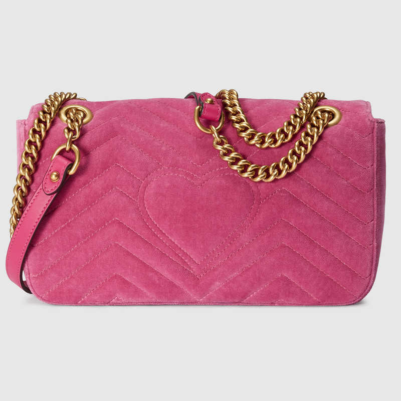 Gucci GG Marmont Chevron velvet shoulder bag 443497 K4D2T 5532