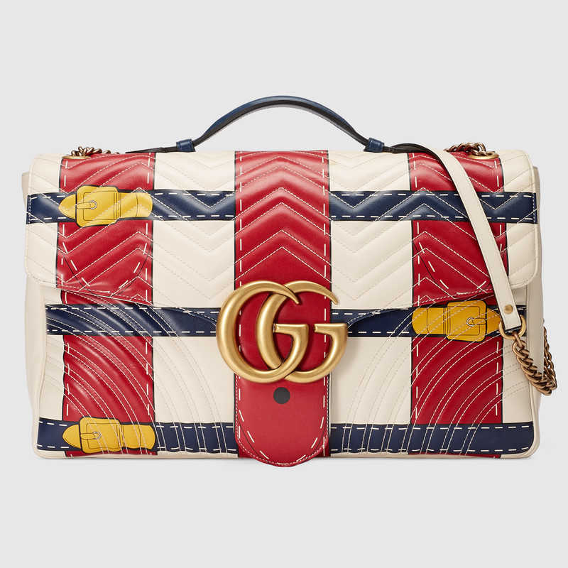 Gucci GG Marmont Trompe loeil maxi shoulder bag 466448 DW5GT 9188