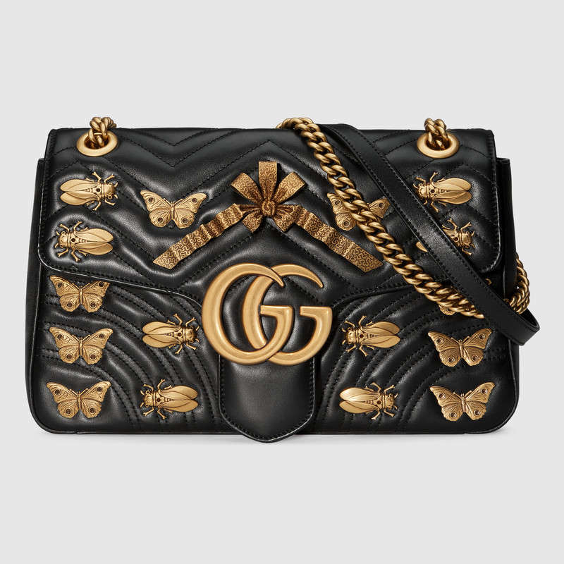 Gucci GG Marmont animal studs shoulder bag 443496 DTDOT 1000