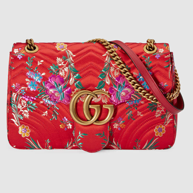 Gucci GG Marmont floral jacquard shoulder bag 443496 K9TDT 8022