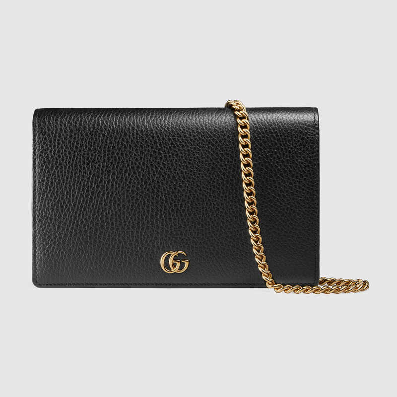 Gucci GG Marmont leather mini chain bag 497985 CAO0G 1000