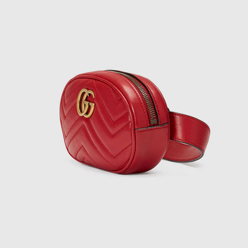 Gucci GG Marmont matelasse leather belt bag 476434 DSVRT 6433