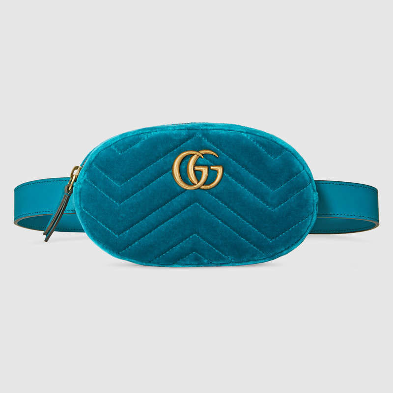 Gucci GG Marmont matelasse velvet belt bag 476434 9FRDT 4462