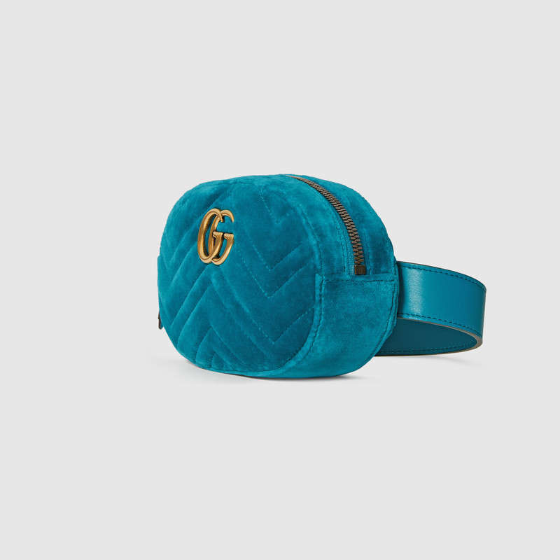 Gucci GG Marmont matelasse velvet belt bag 476434 9FRDT 4462