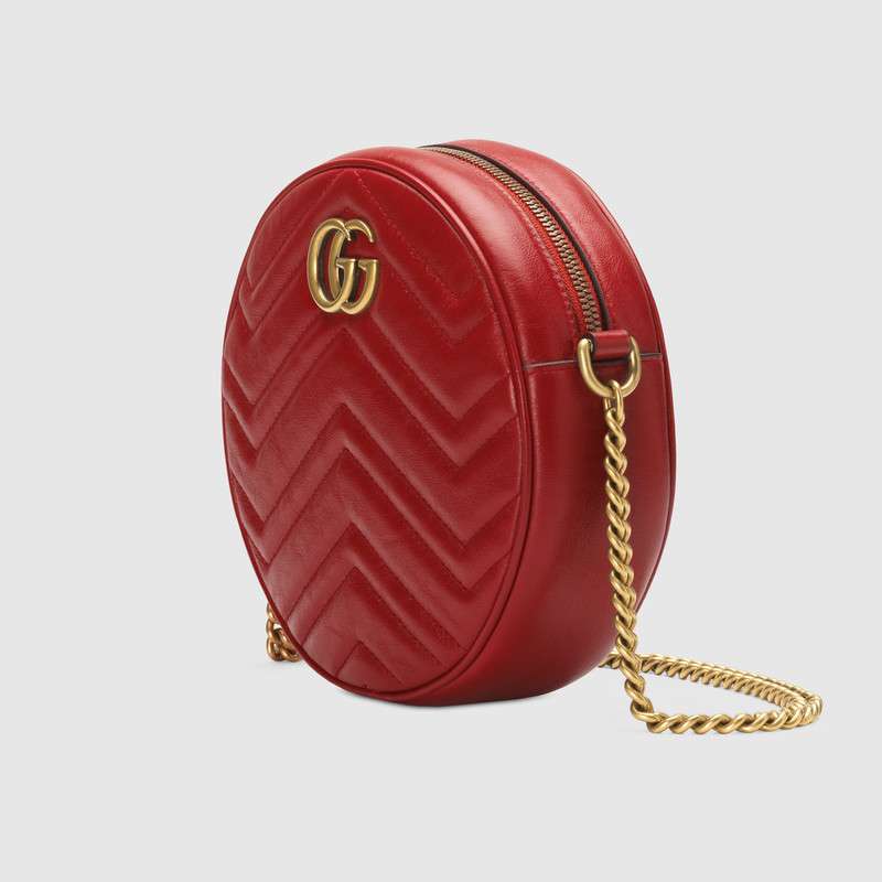 Gucci GG Marmont mini round shoulder bag 550154 0OLET 6438