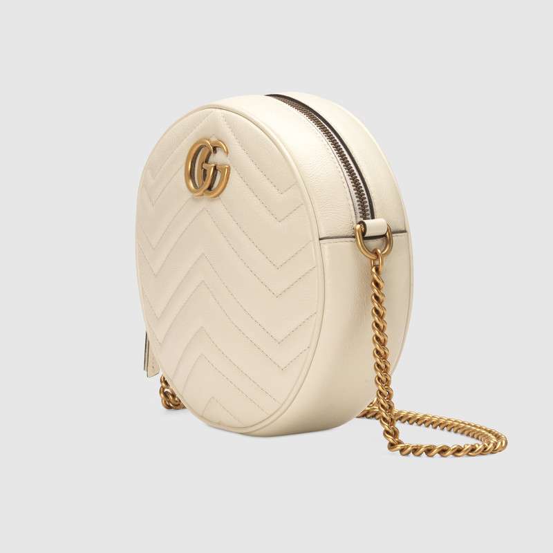 Gucci GG Marmont mini round shoulder bag 550154 0OLET 9022