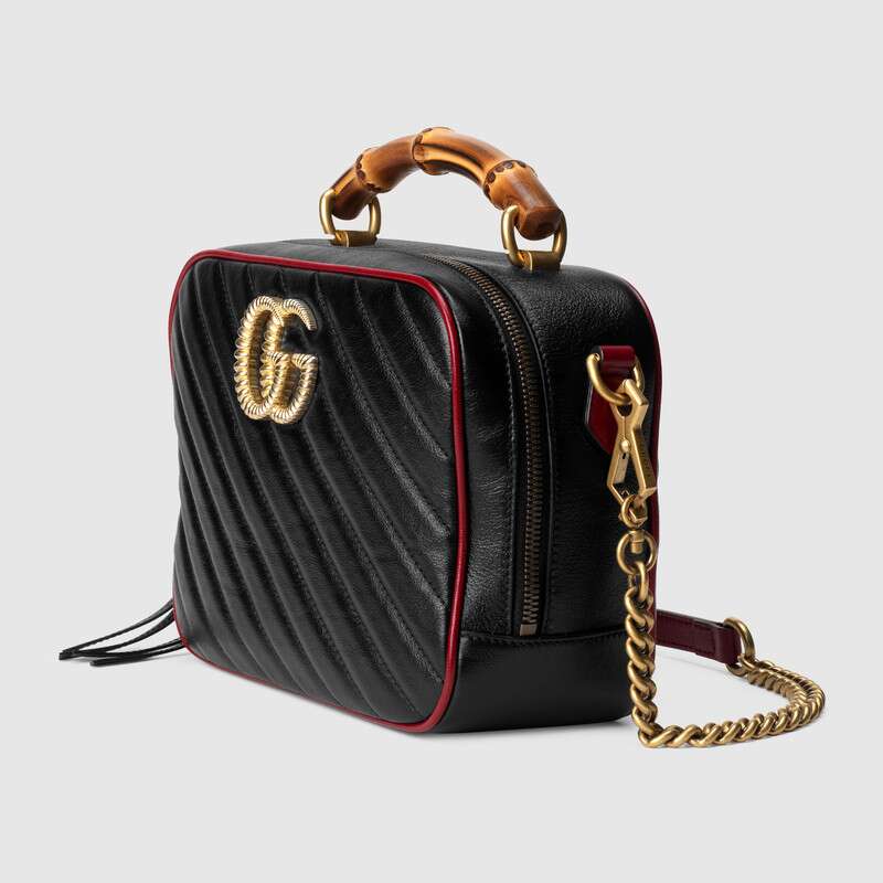 Gucci GG Marmont small shoulder bag with bamboo 602270 0OLFX 8277