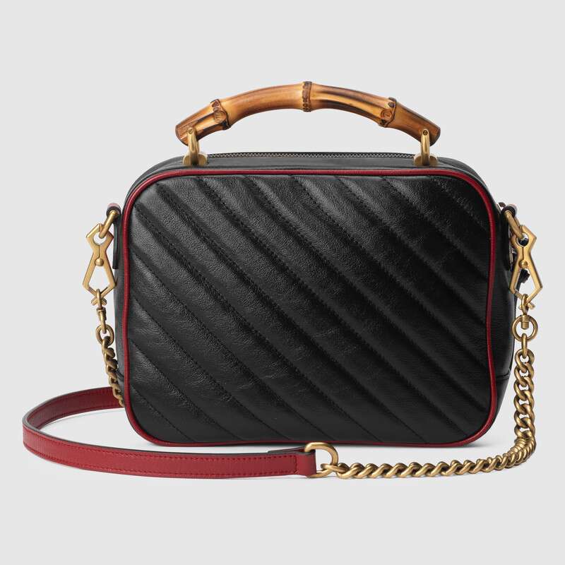 Gucci GG Marmont small shoulder bag with bamboo 602270 0OLFX 8277