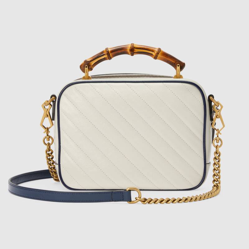 Gucci GG Marmont small shoulder bag with bamboo 602270 0OLFX 9085