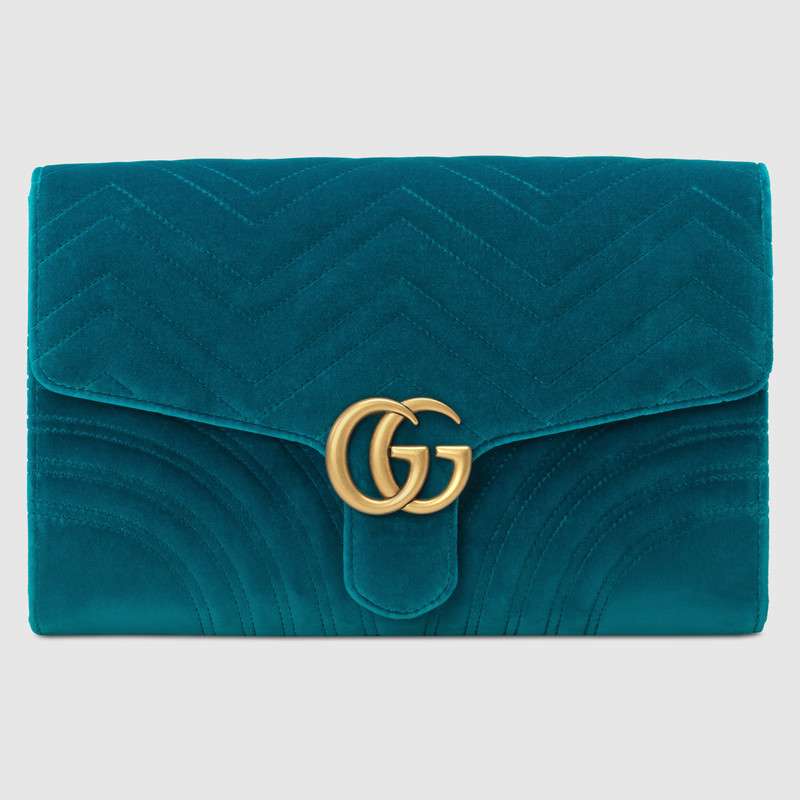 Gucci GG Marmont velvet clutch 498079 9QIRT 4430