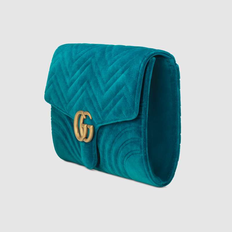 Gucci GG Marmont velvet clutch 498079 9QIRT 4430