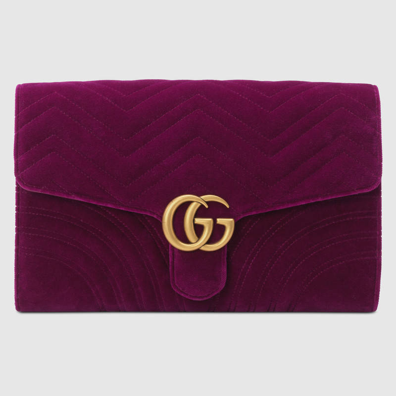 Gucci GG Marmont velvet clutch 498079 9QIRT 5620