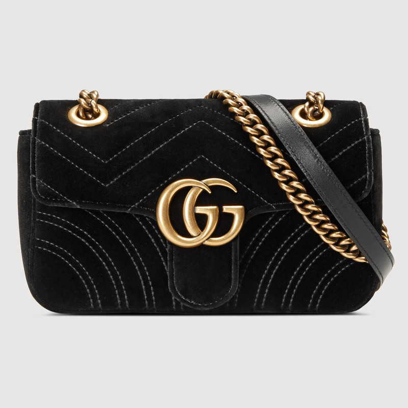 Gucci GG Marmont velvet mini bag 446744 K4D2T 1000