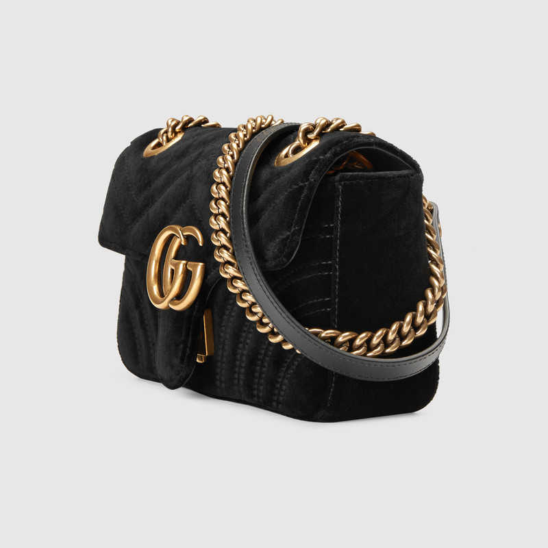 Gucci GG Marmont velvet mini bag 446744 K4D2T 1000