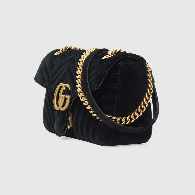 Gucci GG Marmont velvet shoulder bag 443497 K4D2T 1000