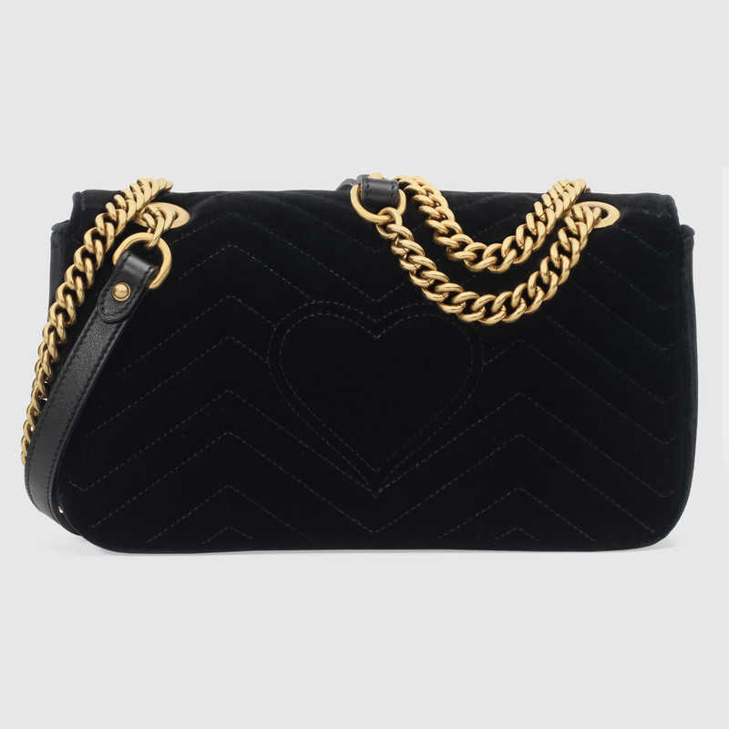 Gucci GG Marmont velvet shoulder bag 443497 K4D2T 1000