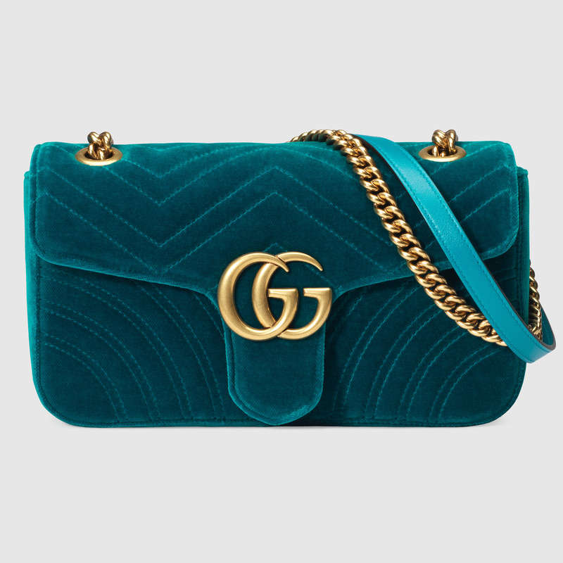 Gucci GG Marmont velvet shoulder bag 443497 K4D2T 4462