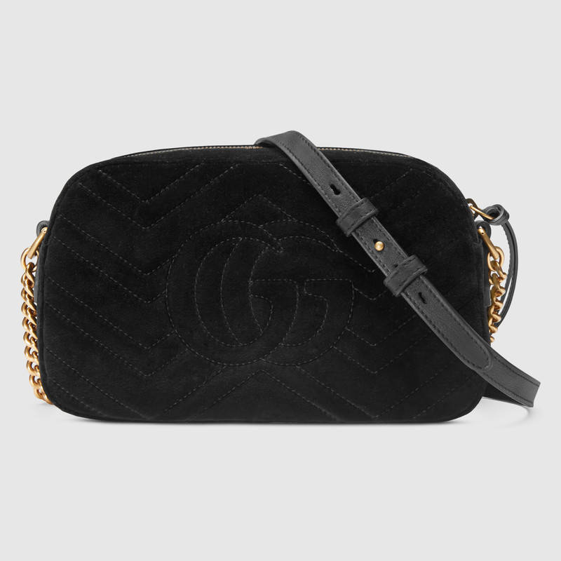 Gucci GG Marmont velvet small shoulder bag 447632 9QIBT 1000