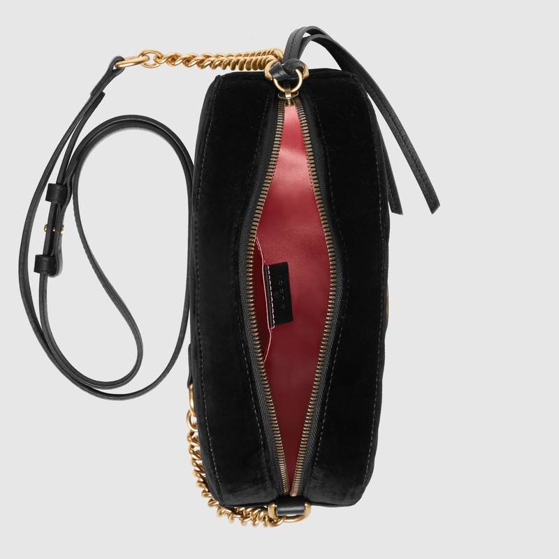 Gucci GG Marmont velvet small shoulder bag 447632 9QIBT 1000