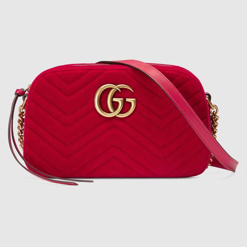 Gucci GG Marmont velvet small shoulder bag 447632 9QIBT 6433