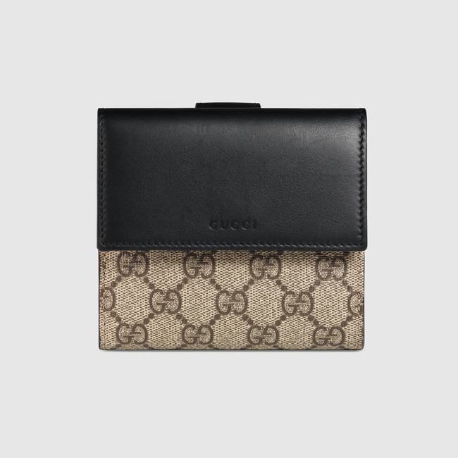 Gucci GG Supreme french flap wallet 410104 KHNKG 9769