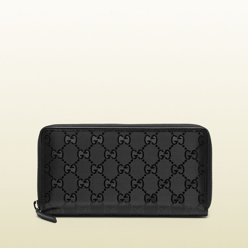 Gucci GG imprime leather zip around wallet