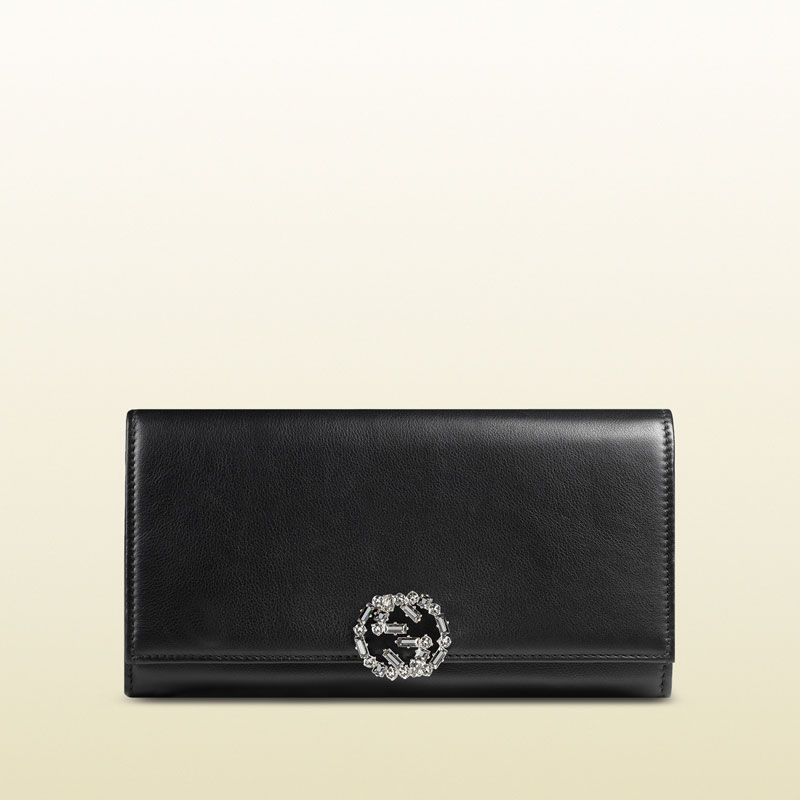 Gucci GG sparkling leather continental wallet