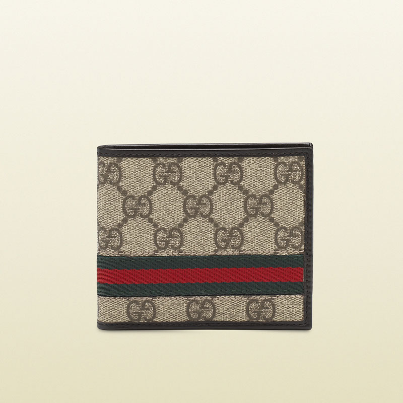 Gucci GG supreme canvas bi-fold wallet 295419 KGD8R 9791