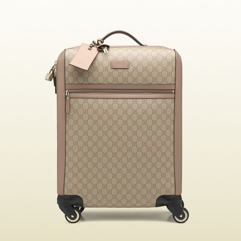 Gucci GG supreme canvas four wheel carry-on suitcase 293909 KGDHG 8963