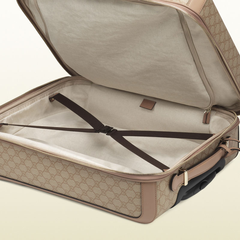 Gucci GG supreme canvas four wheel carry-on suitcase 293909 KGDHG 8963