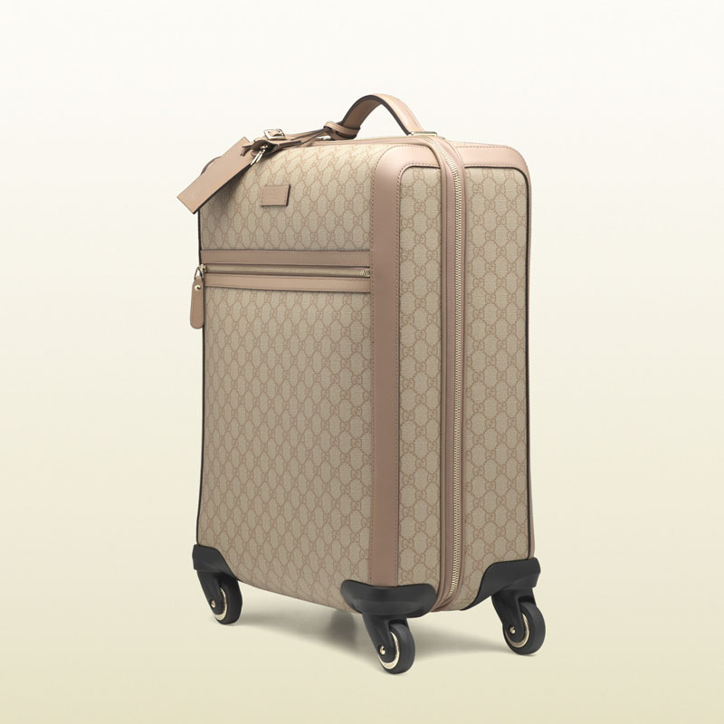 Gucci GG supreme canvas four wheel carry-on suitcase 293909 KGDHG 8963