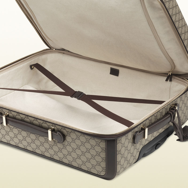 Gucci GG supreme canvas four wheel suitcase