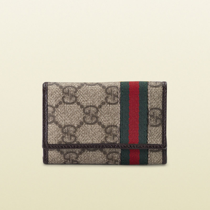 Gucci GG supreme canvas key case