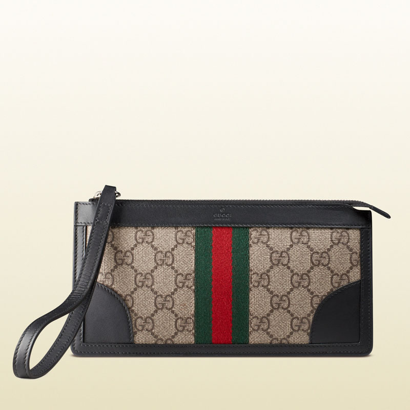 Gucci GG supreme wrist wallet