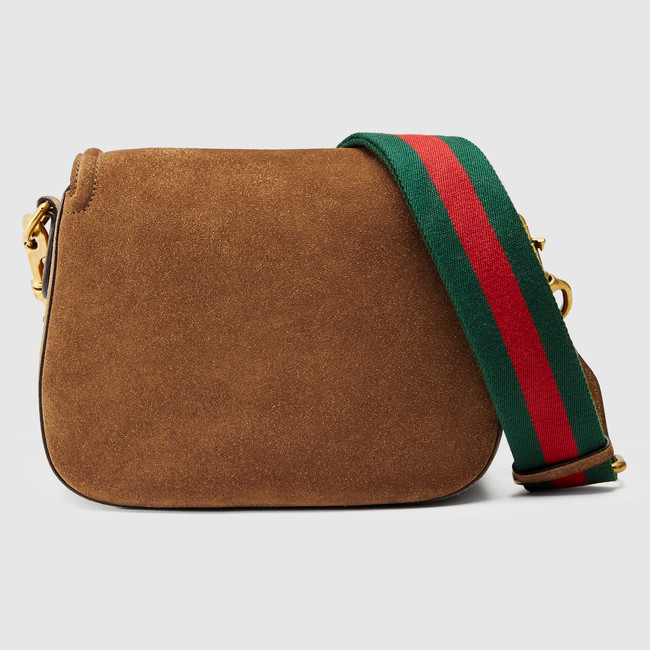 Gucci Lady Web suede shoulder bag 380573 CEMIT 2676