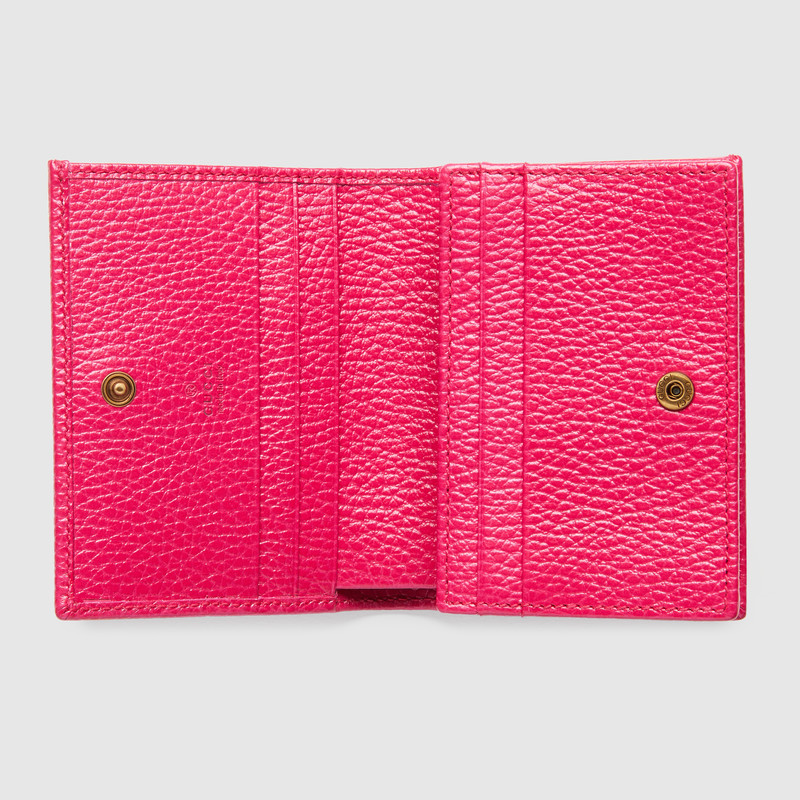 Gucci Leather card case with butterfly 499361 CAOGT 5661