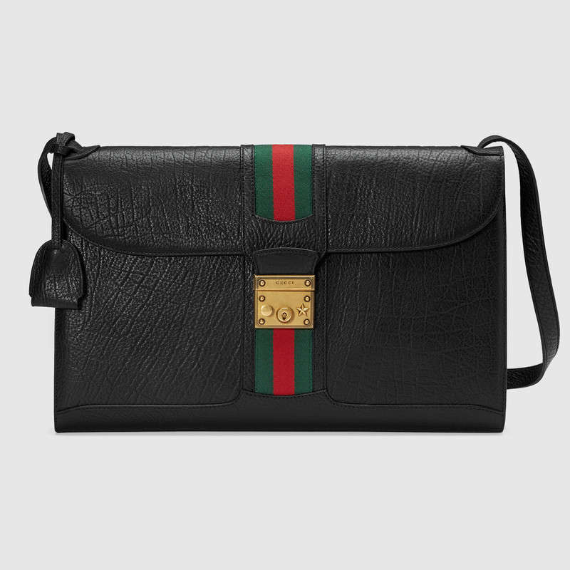 Gucci Leather messenger with Web 437543 DXX1T 1060