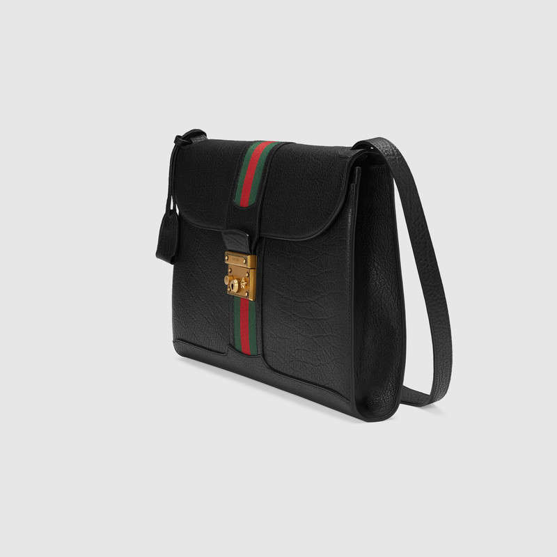 Gucci Leather messenger with Web 437543 DXX1T 1060