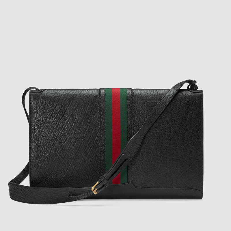 Gucci Leather messenger with Web 437543 DXX1T 1060